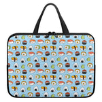 Kawaii Japanese Sushi Pattern Print Laptop Sleeve With Handle