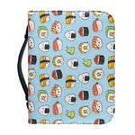 Kawaii Japanese Sushi Pattern Print Leather Bible Cover
