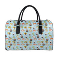 Kawaii Japanese Sushi Pattern Print Leather Duffel Bag