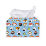 Kawaii Japanese Sushi Pattern Print Leather Tissue Box Cover