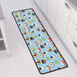 Kawaii Japanese Sushi Pattern Print Long Kitchen Mat