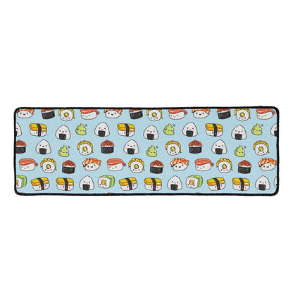 Kawaii Japanese Sushi Pattern Print Long Kitchen Mat