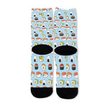 Kawaii Japanese Sushi Pattern Print Long Socks