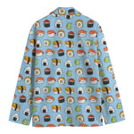 Kawaii Japanese Sushi Pattern Print Men's Blazer