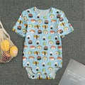 Kawaii Japanese Sushi Pattern Print Men's Bodysuit