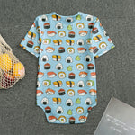 Kawaii Japanese Sushi Pattern Print Men's Bodysuit