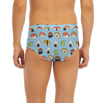 Kawaii Japanese Sushi Pattern Print Men's Briefs