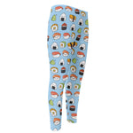 Kawaii Japanese Sushi Pattern Print Men's Compression Pants
