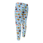 Kawaii Japanese Sushi Pattern Print Men's Compression Pants