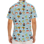 Kawaii Japanese Sushi Pattern Print Men's Deep V-Neck Shirt
