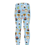 Kawaii Japanese Sushi Pattern Print Men's leggings
