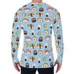Kawaii Japanese Sushi Pattern Print Men's Long Sleeve T-Shirt