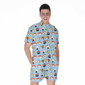 Kawaii Japanese Sushi Pattern Print Men's Romper