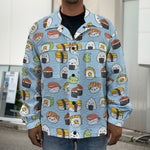 Kawaii Japanese Sushi Pattern Print Men's Shirt Jacket