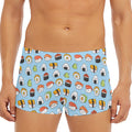 Kawaii Japanese Sushi Pattern Print Men's Short Boxer Briefs