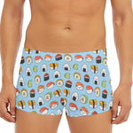 Kawaii Japanese Sushi Pattern Print Men's Short Boxer Briefs