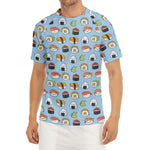 Kawaii Japanese Sushi Pattern Print Men's Short Sleeve Rash Guard