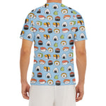 Kawaii Japanese Sushi Pattern Print Men's Short Sleeve Rash Guard