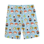 Kawaii Japanese Sushi Pattern Print Men's Sports Shorts
