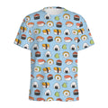 Kawaii Japanese Sushi Pattern Print Men's Athletic T-Shirt