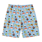 Kawaii Japanese Sushi Pattern Print Men's Swim Trunks