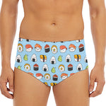 Kawaii Japanese Sushi Pattern Print Men's Triangle Swim Briefs