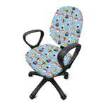 Kawaii Japanese Sushi Pattern Print Office Chair Cover