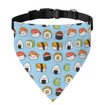 Kawaii Japanese Sushi Pattern Print Over The Collar Dog Bandana