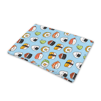 Kawaii Japanese Sushi Pattern Print Pet Cooling Mat Cover