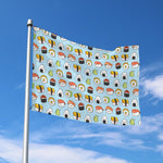 Kawaii Japanese Sushi Pattern Print Polyester Flag