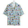 Kawaii Japanese Sushi Pattern Print Rayon Hawaiian Shirt