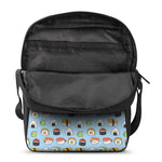 Kawaii Japanese Sushi Pattern Print Rectangular Crossbody Bag