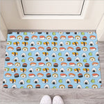 Kawaii Japanese Sushi Pattern Print Rubber Doormat