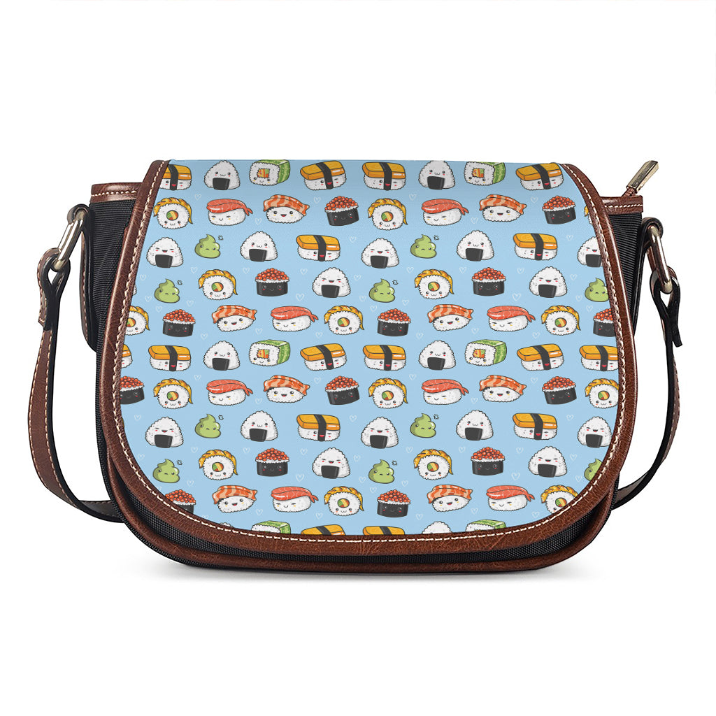 Kawaii Japanese Sushi Pattern Print Saddle Bag