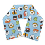 Kawaii Japanese Sushi Pattern Print Scarf