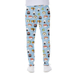 Kawaii Japanese Sushi Pattern Print Scuba Joggers