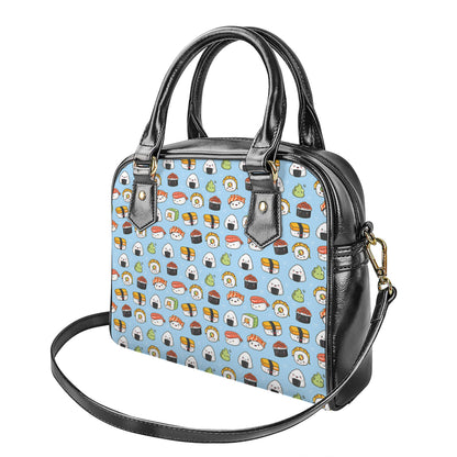 Kawaii Japanese Sushi Pattern Print Shoulder Handbag