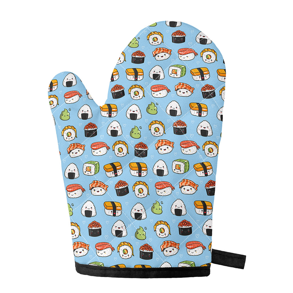 Kawaii Japanese Sushi Pattern Print Single Oven Mitt