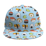 Kawaii Japanese Sushi Pattern Print Snapback Cap
