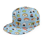 Kawaii Japanese Sushi Pattern Print Snapback Cap