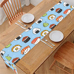 Kawaii Japanese Sushi Pattern Print Table Runner