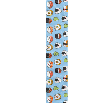 Kawaii Japanese Sushi Pattern Print Table Runner