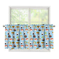 Kawaii Japanese Sushi Pattern Print Tier Curtains