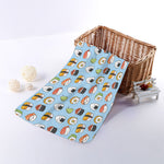 Kawaii Japanese Sushi Pattern Print Towel