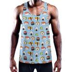Kawaii Japanese Sushi Pattern Print Training Tank Top