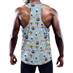 Kawaii Japanese Sushi Pattern Print Training Tank Top