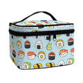 Kawaii Japanese Sushi Pattern Print Travel Makeup Bag