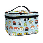 Kawaii Japanese Sushi Pattern Print Travel Makeup Bag