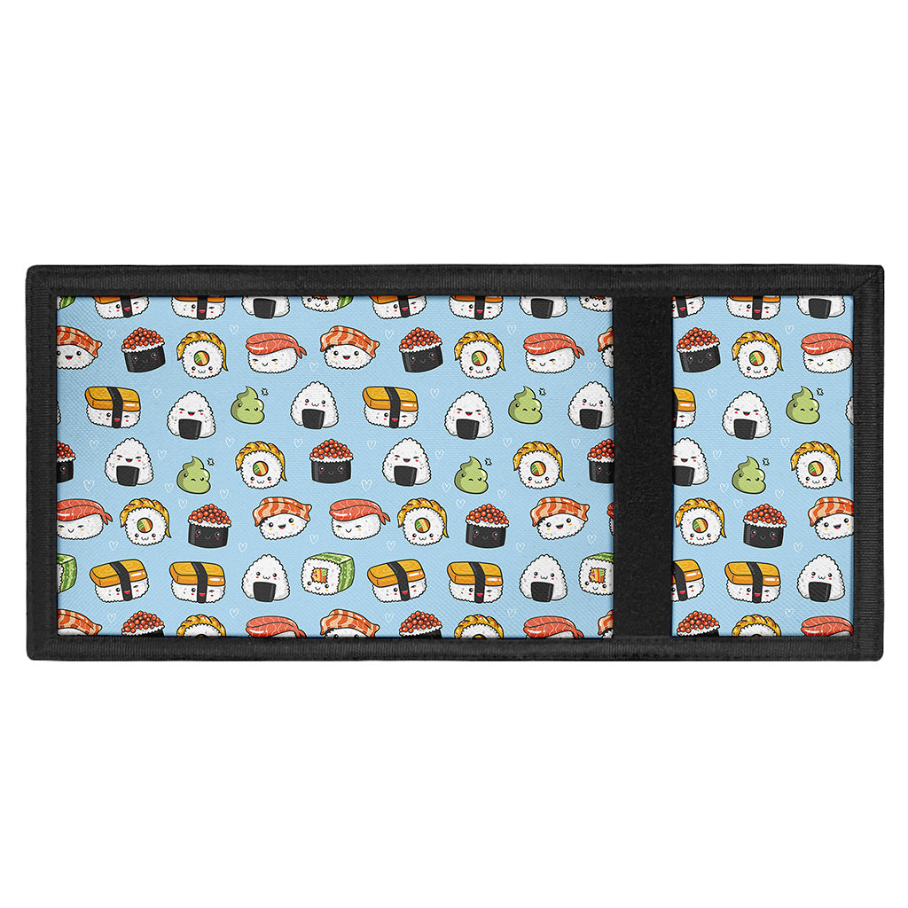 Kawaii Japanese Sushi Pattern Print Trifold Wallet