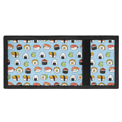 Kawaii Japanese Sushi Pattern Print Trifold Wallet